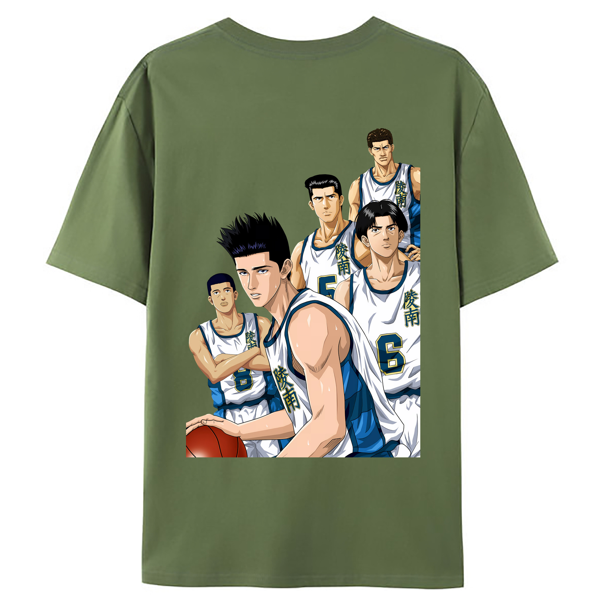 （画像用） SLAM DUNK／スラムダンク 綿100％ メンズ半袖Tシャツ（バックプリント） 通気性